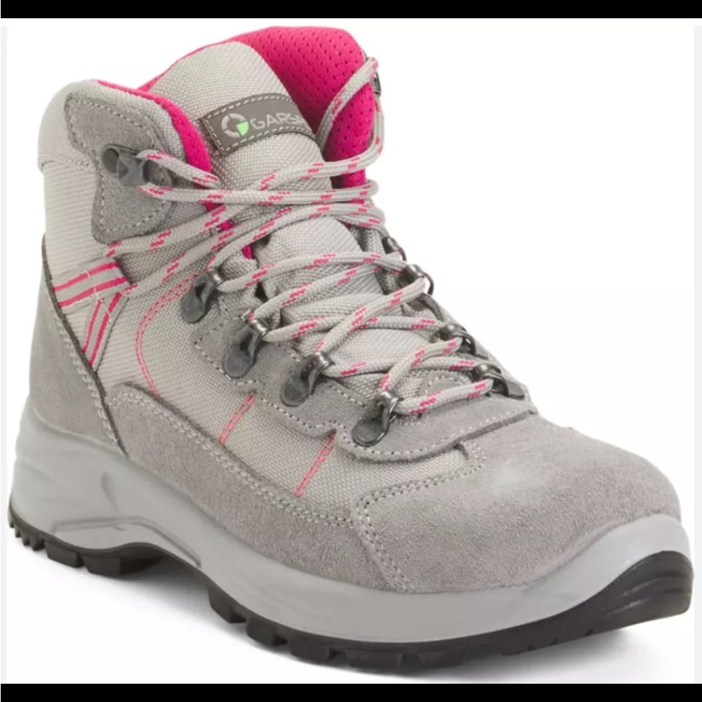 Garsport Women’s Hiking Boots Waterproof Suede High Top Grey & Pink 39 (US 8)